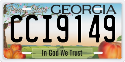 GA license plate CCI9149