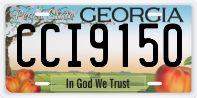 GA license plate CCI9150