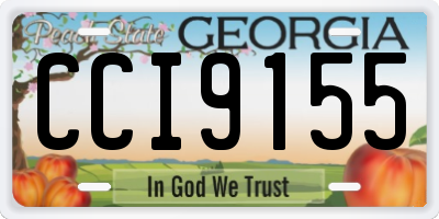 GA license plate CCI9155