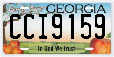 GA license plate CCI9159