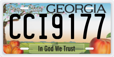 GA license plate CCI9177