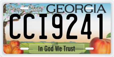 GA license plate CCI9241