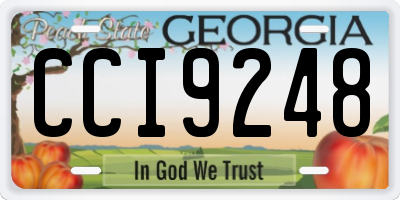 GA license plate CCI9248