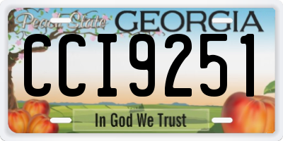 GA license plate CCI9251