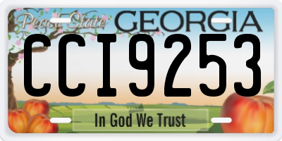 GA license plate CCI9253