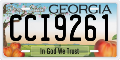 GA license plate CCI9261