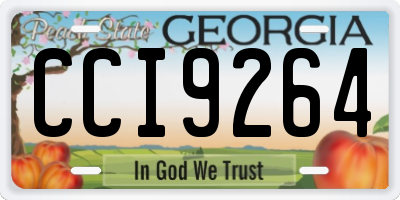 GA license plate CCI9264