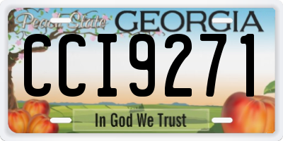GA license plate CCI9271