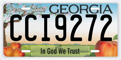 GA license plate CCI9272
