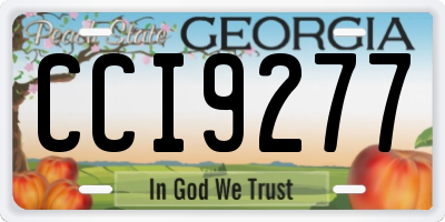 GA license plate CCI9277