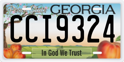 GA license plate CCI9324