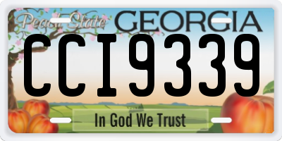 GA license plate CCI9339
