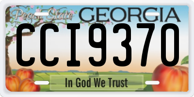 GA license plate CCI9370