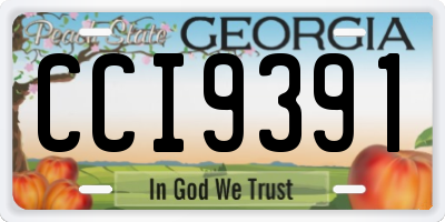 GA license plate CCI9391