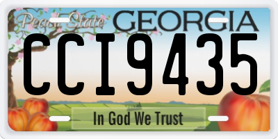 GA license plate CCI9435