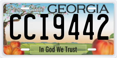 GA license plate CCI9442