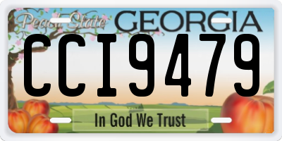 GA license plate CCI9479