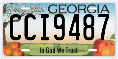 GA license plate CCI9487