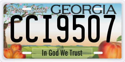 GA license plate CCI9507