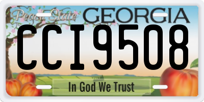 GA license plate CCI9508