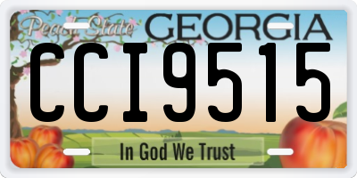 GA license plate CCI9515