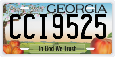 GA license plate CCI9525