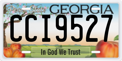 GA license plate CCI9527
