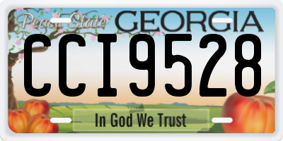 GA license plate CCI9528