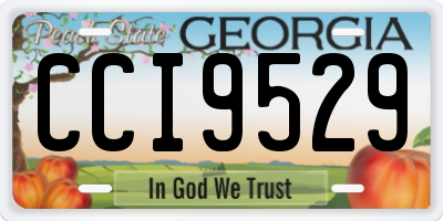 GA license plate CCI9529