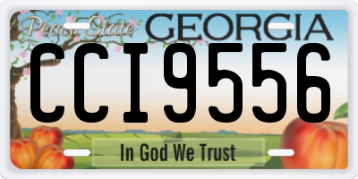 GA license plate CCI9556