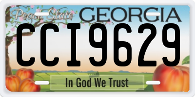 GA license plate CCI9629