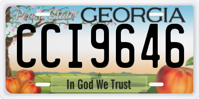 GA license plate CCI9646