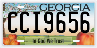 GA license plate CCI9656
