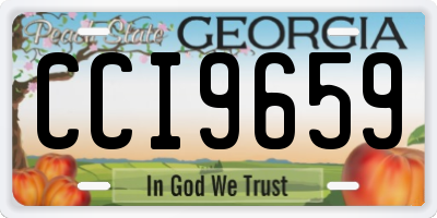 GA license plate CCI9659