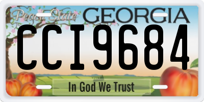 GA license plate CCI9684
