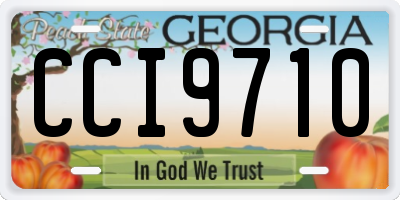 GA license plate CCI9710