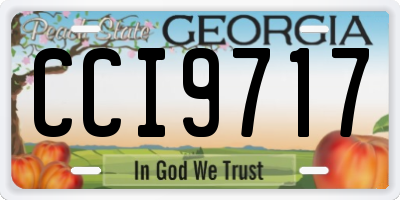 GA license plate CCI9717
