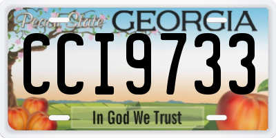 GA license plate CCI9733