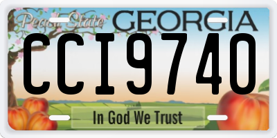 GA license plate CCI9740