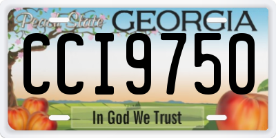 GA license plate CCI9750