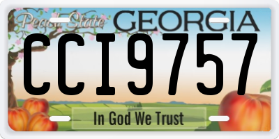 GA license plate CCI9757