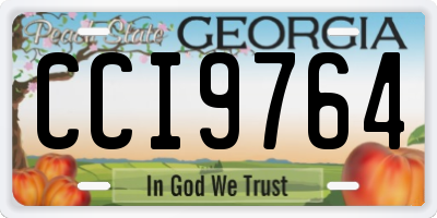 GA license plate CCI9764