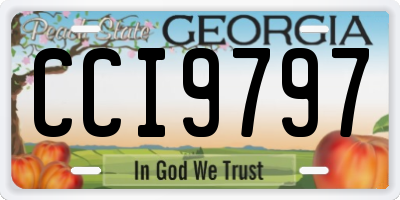 GA license plate CCI9797
