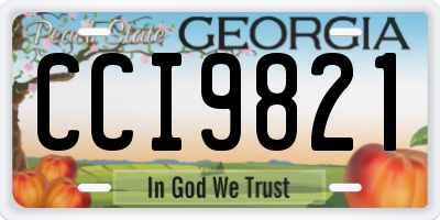 GA license plate CCI9821