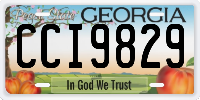 GA license plate CCI9829