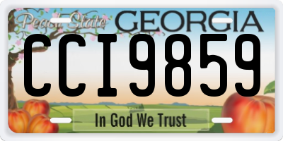 GA license plate CCI9859