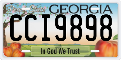 GA license plate CCI9898