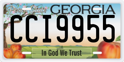 GA license plate CCI9955