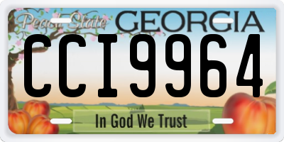 GA license plate CCI9964