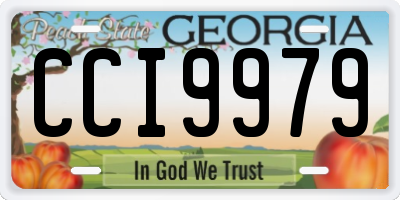 GA license plate CCI9979